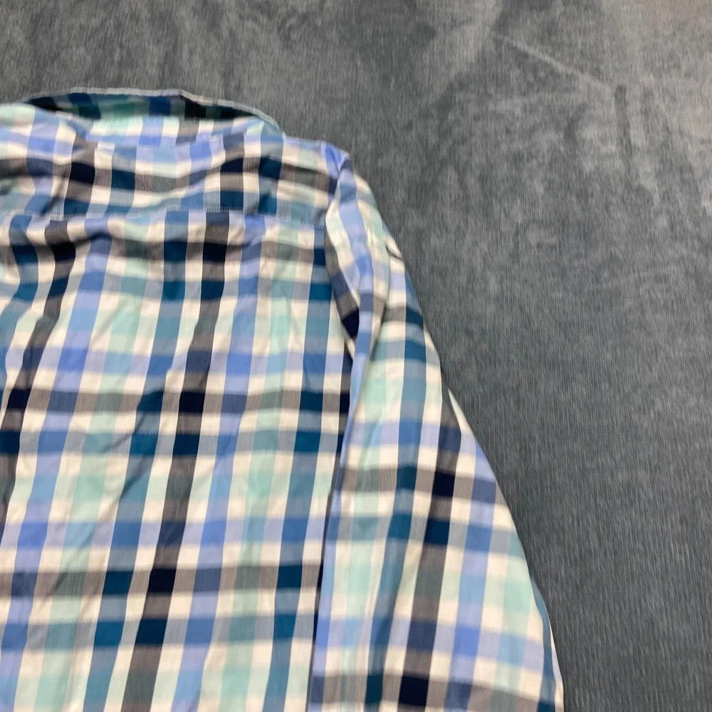 Banana Republic Shirt Mens Large Multi Plaid Long Sleeve Button Up Camden Fit